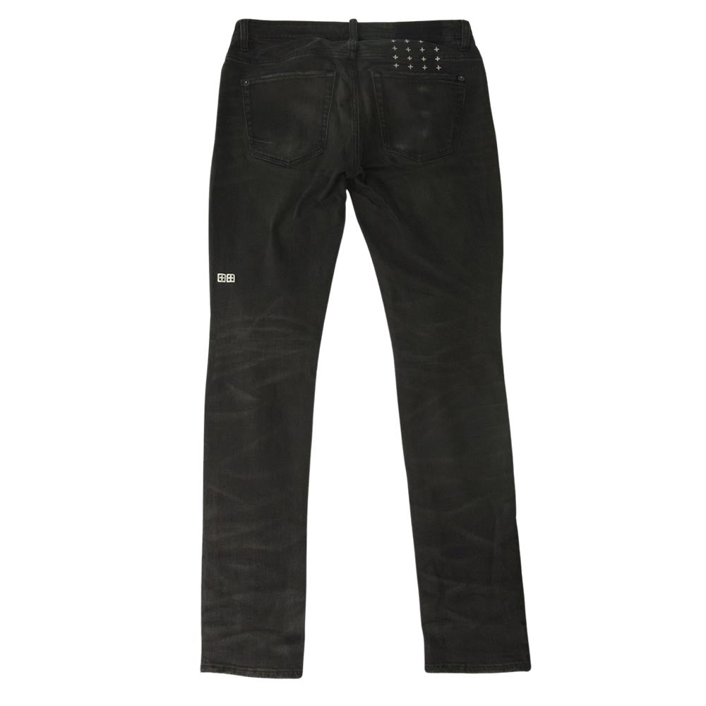 TSUBI スビ van winkle ヴァンウィンクル USED加工 ブラック デニム パンツ グレー系【中古】