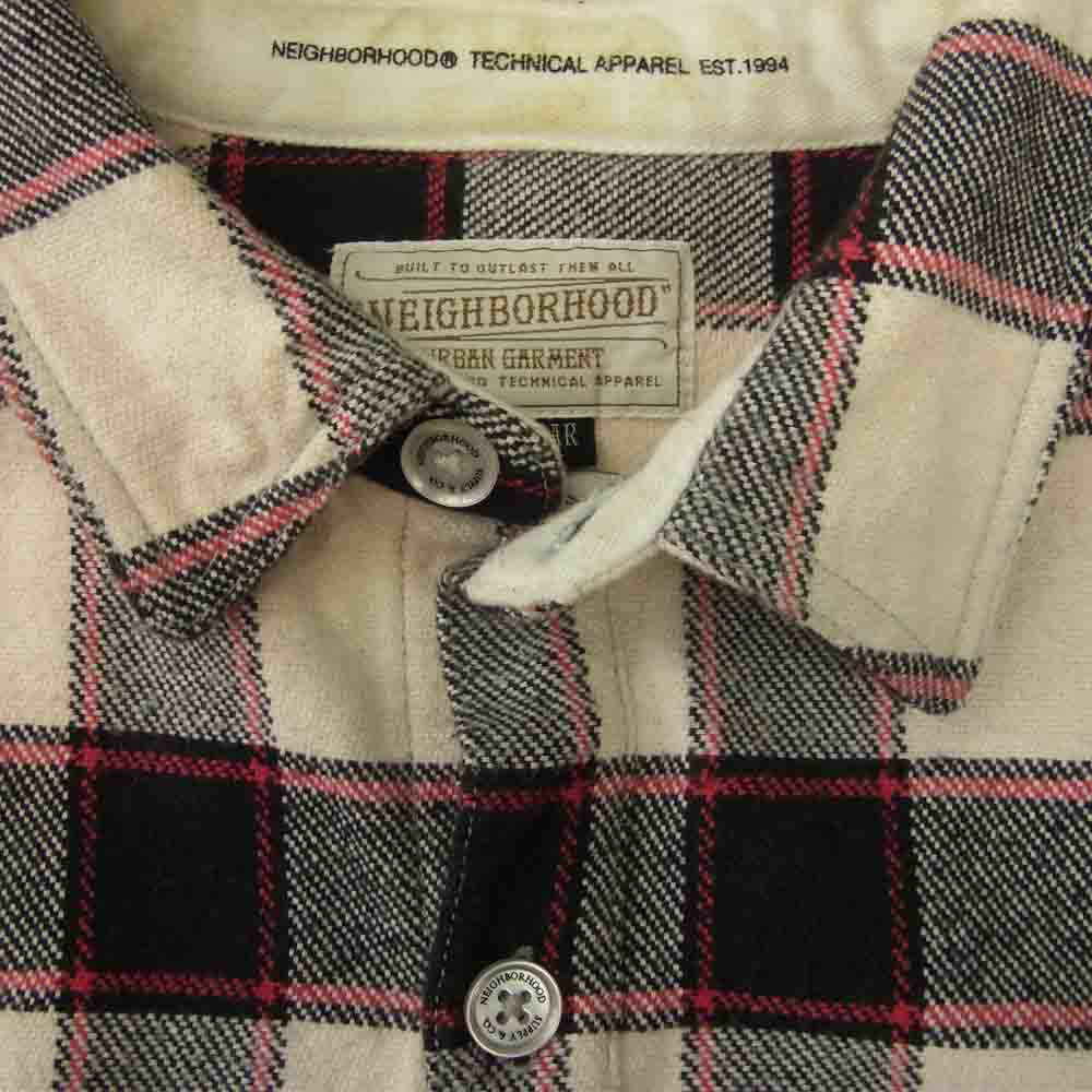 NEIGHBORHOOD ネイバーフッド 13SS 131SECFN-SHM01 クラス5 コットン チェック ネルシャツ ホワイト系 L【中古】