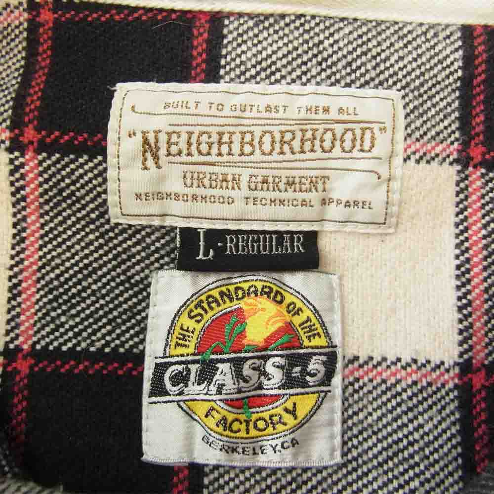 NEIGHBORHOOD ネイバーフッド 13SS 131SECFN-SHM01 クラス5 コットン チェック ネルシャツ ホワイト系 L【中古】