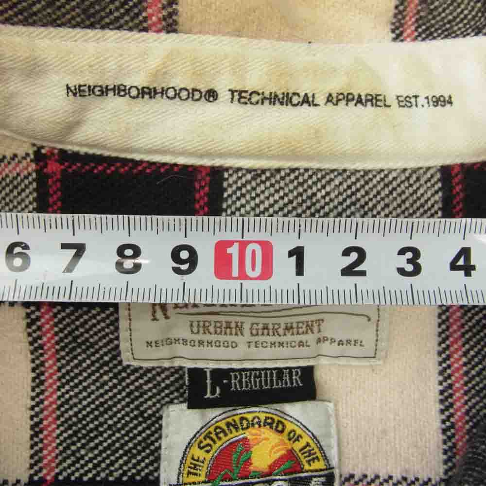 NEIGHBORHOOD ネイバーフッド 13SS 131SECFN-SHM01 クラス5 コットン チェック ネルシャツ ホワイト系 L【中古】
