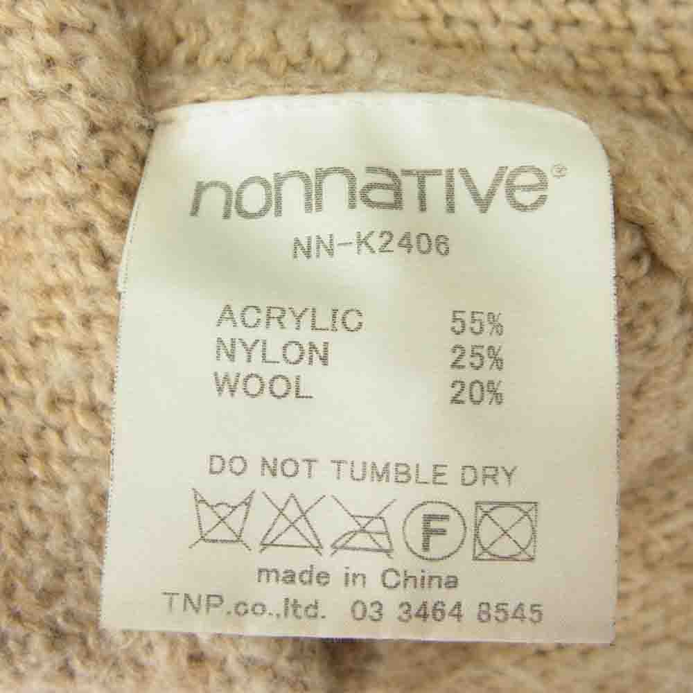 nonnative ノンネイティブ NN-K2408 TOURIST GOWN ツーリスト ガウン モヘヤ カーディガン ベージュ系【中古】