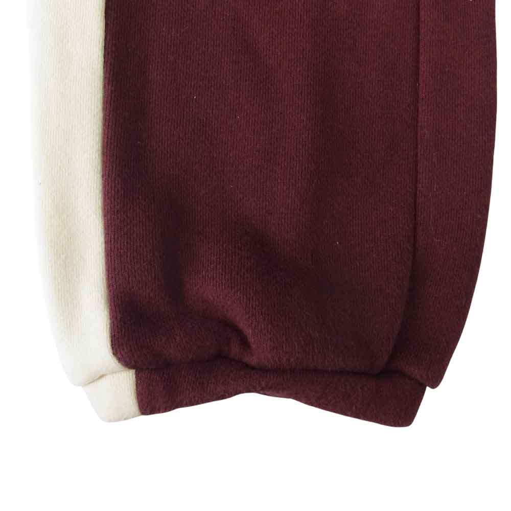 FEAR OF GOD フィアオブゴッド ESSENTIALS エッセンシャルズ サイドライン ロゴプリント スウェット パンツ ワインレッド系 XS【中古】