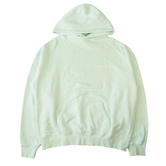 FEAR OF GOD フィアオブゴッド ESSENTIALS エッセンシャルズ ロゴプリント パーカー ライトブルー系 S【中古】
