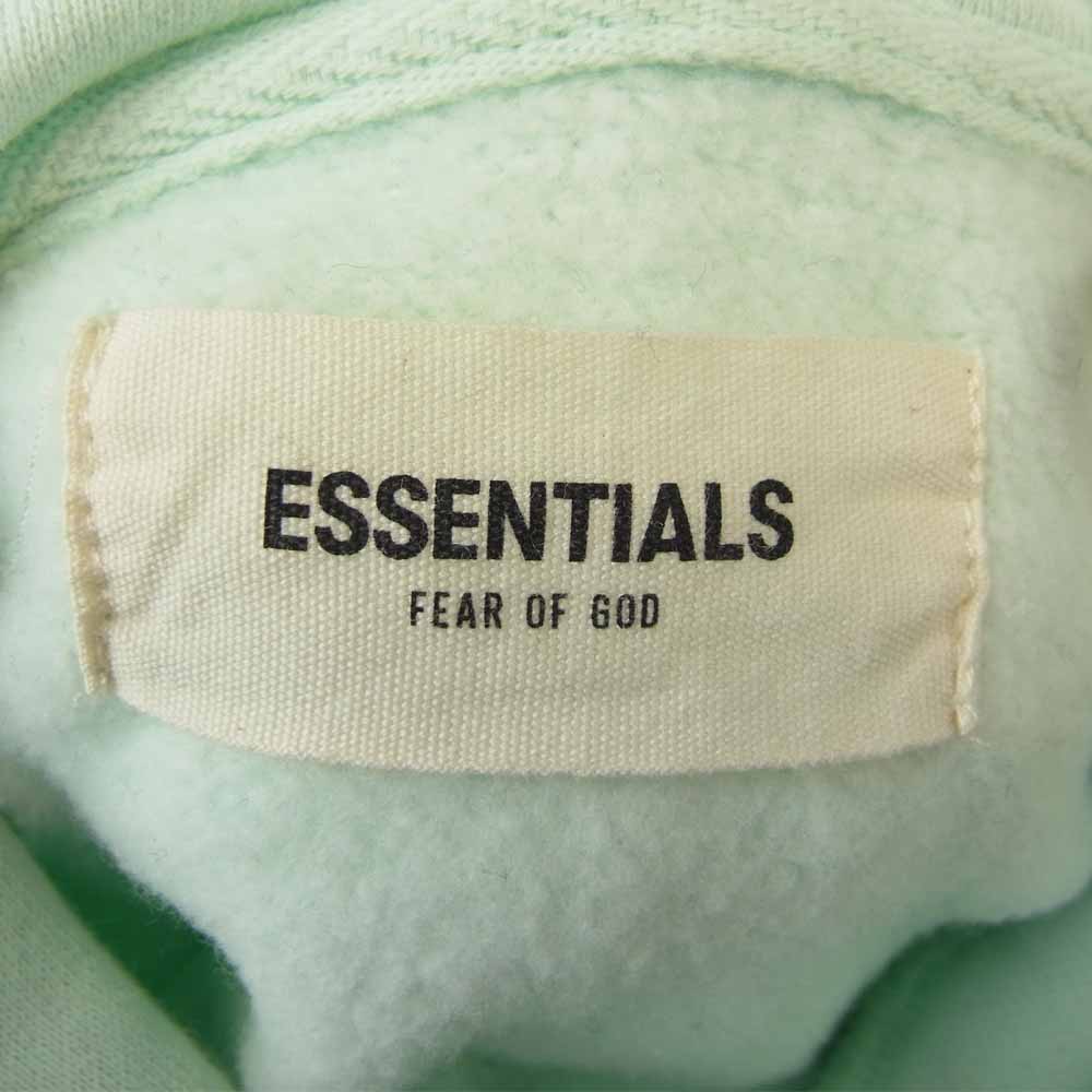 FEAR OF GOD フィアオブゴッド ESSENTIALS エッセンシャルズ ロゴプリント パーカー ライトブルー系 S【中古】