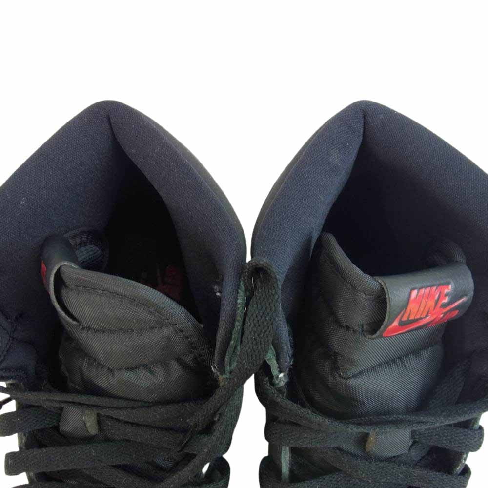 NIKE ナイキ 555088-060 AIR JORDAN 1 RETRO HIGH OG エア ジョーダン 1 レトロ ハイ オリジナル ブラック/ジムレッド-ブラック-ホワイト ブラック系 26cm【極上美品】【中古】