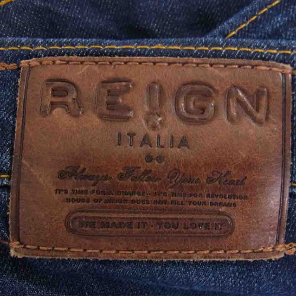 レイン スリムフィット スキニー デニム パンツ インディゴブルー系 28【中古】