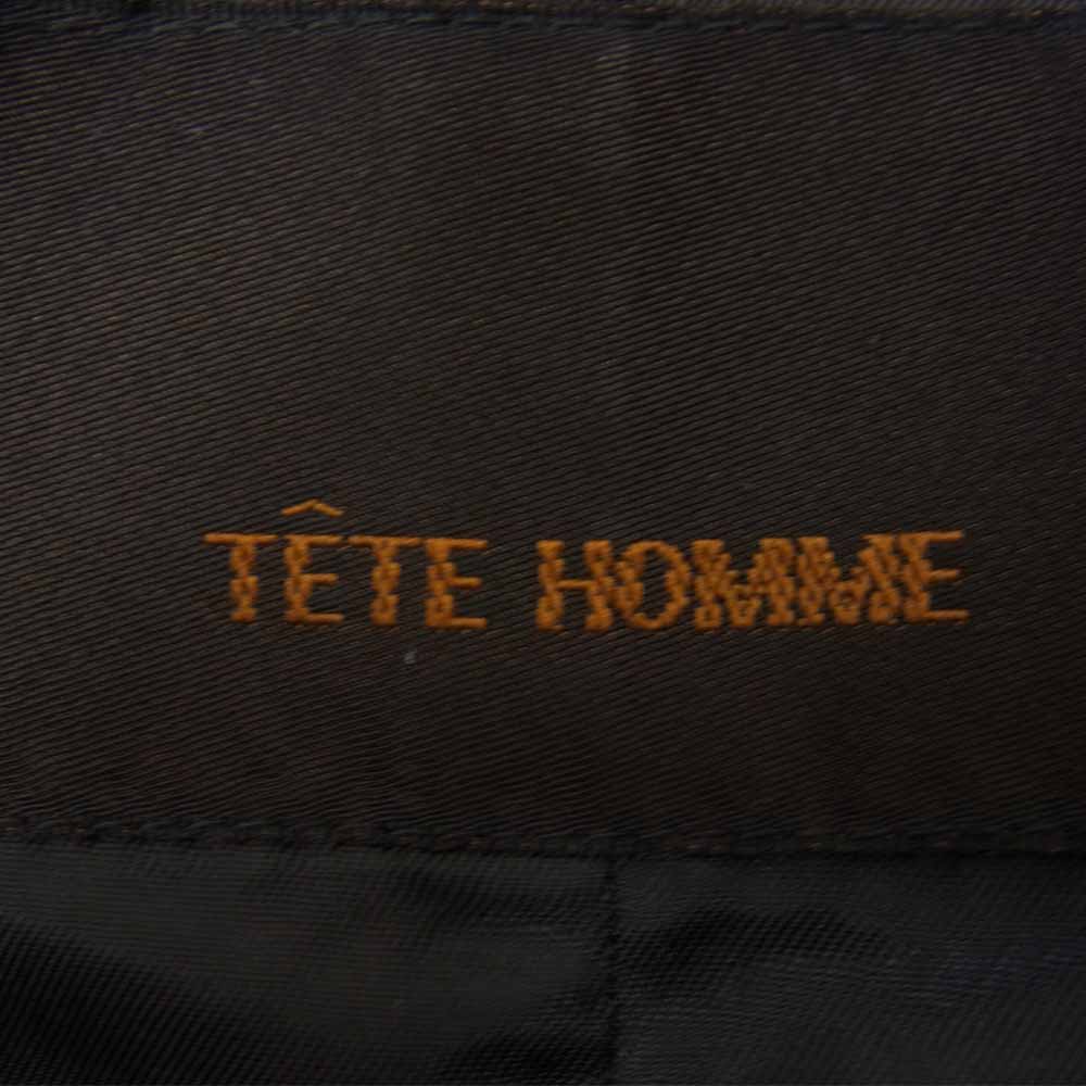 TETE HOMME テットオム シープレザー シングル ライダース ジャケット ブラック系 5【中古】