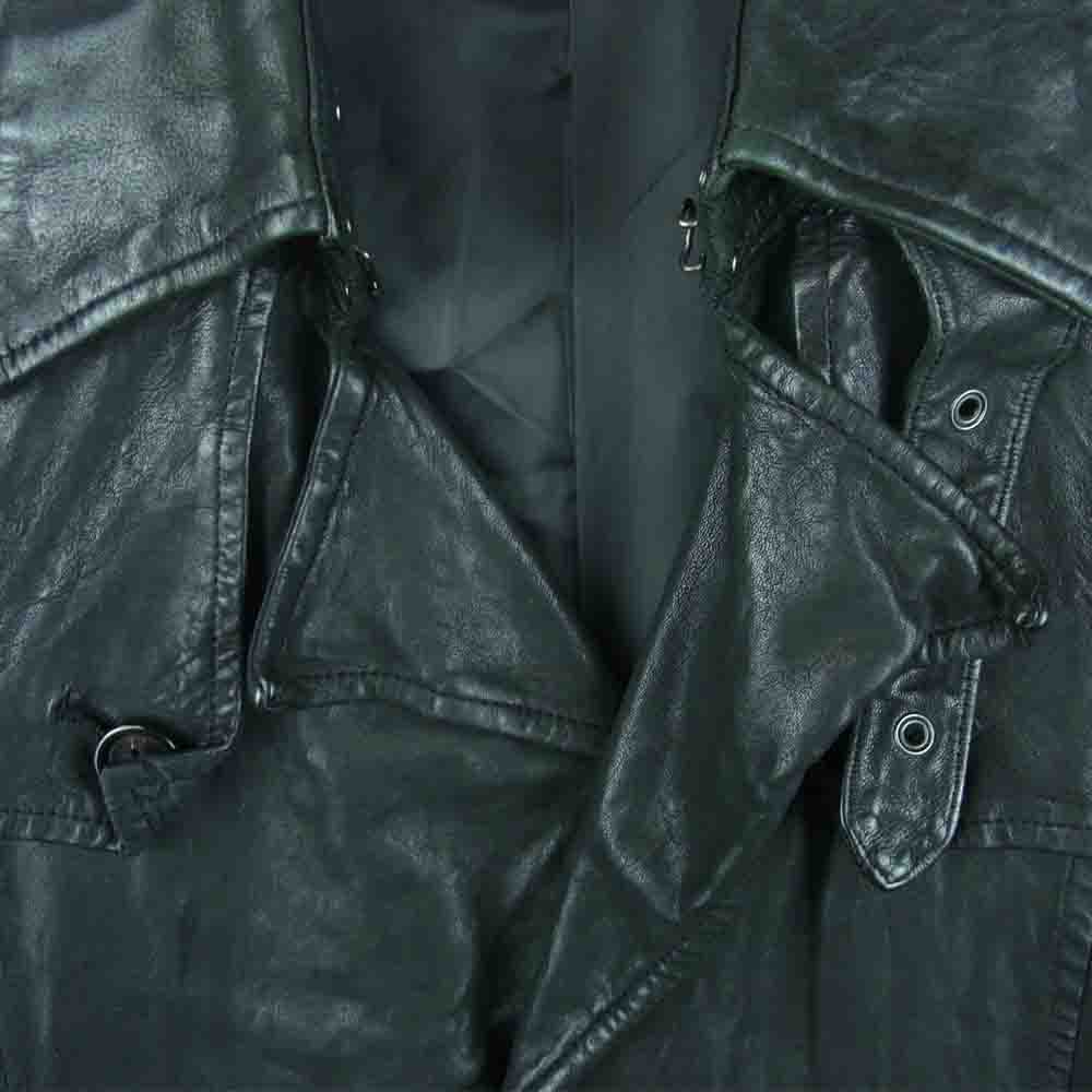 5351プールオム シープレザー シングル トレンチ コート 中国製 ブラック系 1【中古】