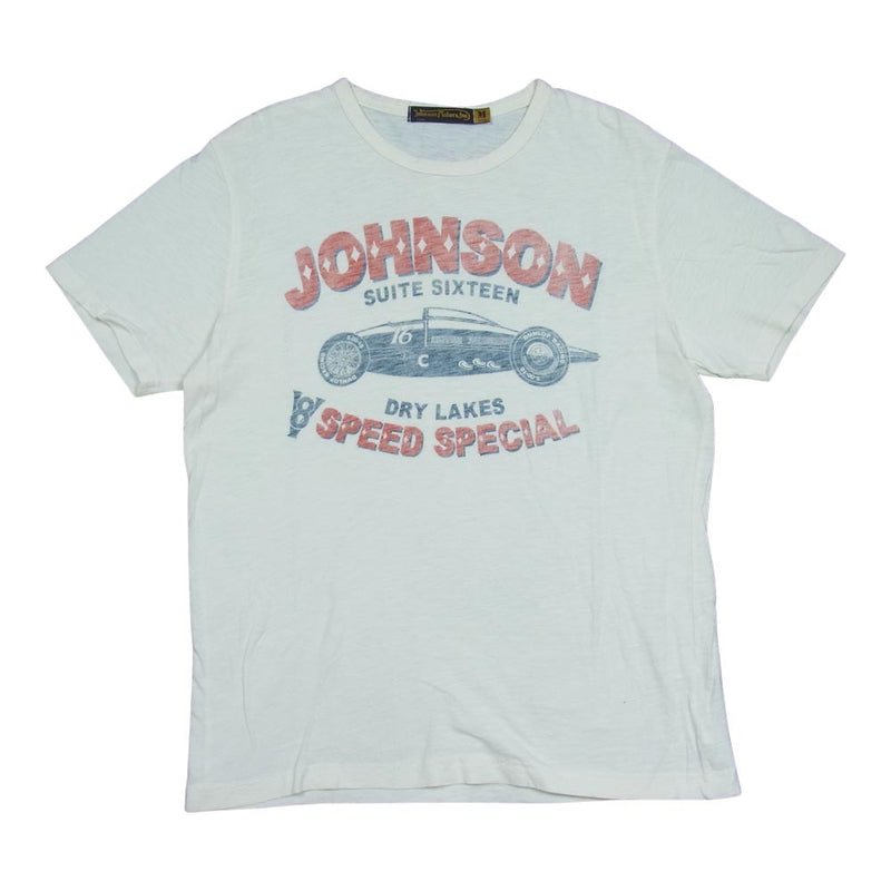 ジョンソンモータース suite sixteen dry lakes speed special 半袖Tシャツ オフホワイト系 M【中古】