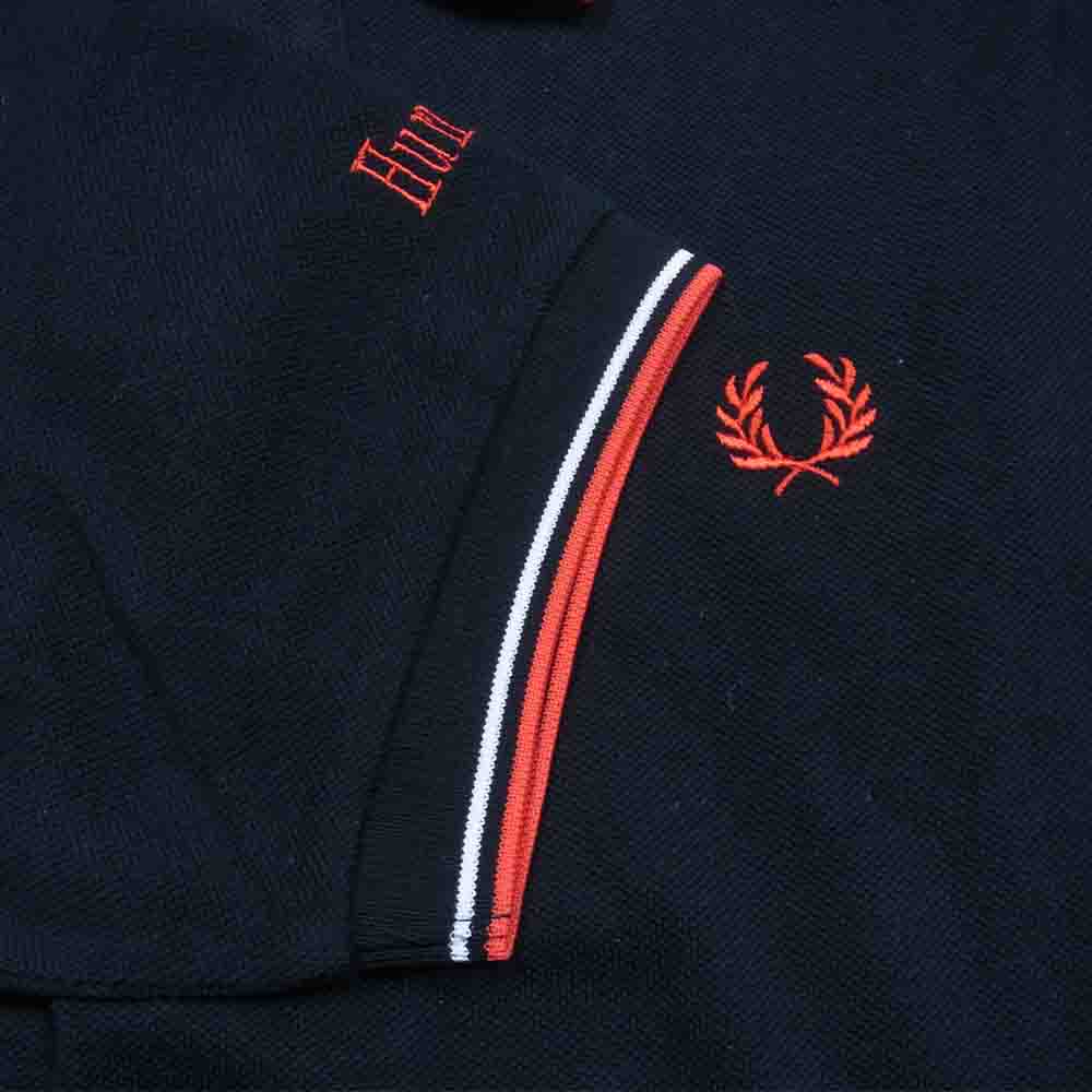 FRED PERRY フレッドペリー F1171 × GB SKINS ジービースキンズ 半袖 ポロシャツ ブラック系 38【新古品】【未使用】【中古】