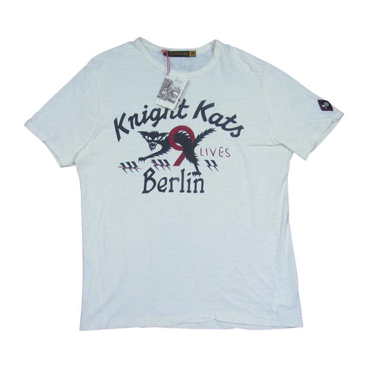 ジョンソンモータース knight kats 半袖Tシャツ オフホワイト系 M【中古】
