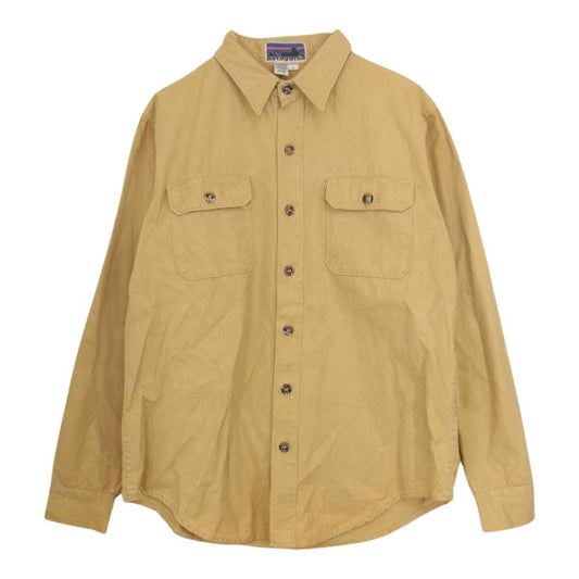 patagonia パタゴニア 70s 初期 白タグ キャンバス シャツ ブラウン系 L【中古】