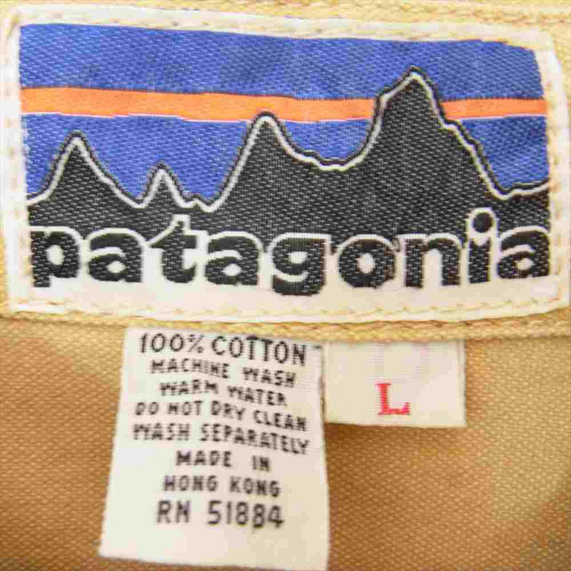 patagonia パタゴニア 70s 初期 白タグ キャンバス シャツ ブラウン系 L【中古】