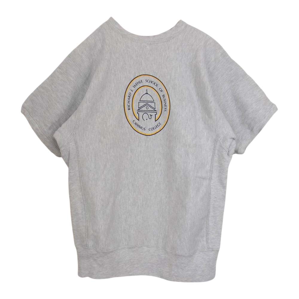 Champion チャンピオン USA製 90s 刺繍タグ 半袖 スウェット グレー系 XL【中古】