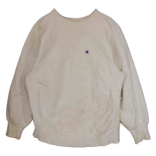 Champion チャンピオン USA製 80s トリコタグ リバース ウィーブ スウェット オフホワイト系 L【中古】
