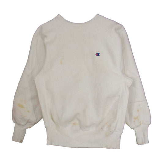Champion チャンピオン USA製 90s 刺繍タグ リバース ウィーブ スウェット ホワイト系 S【中古】