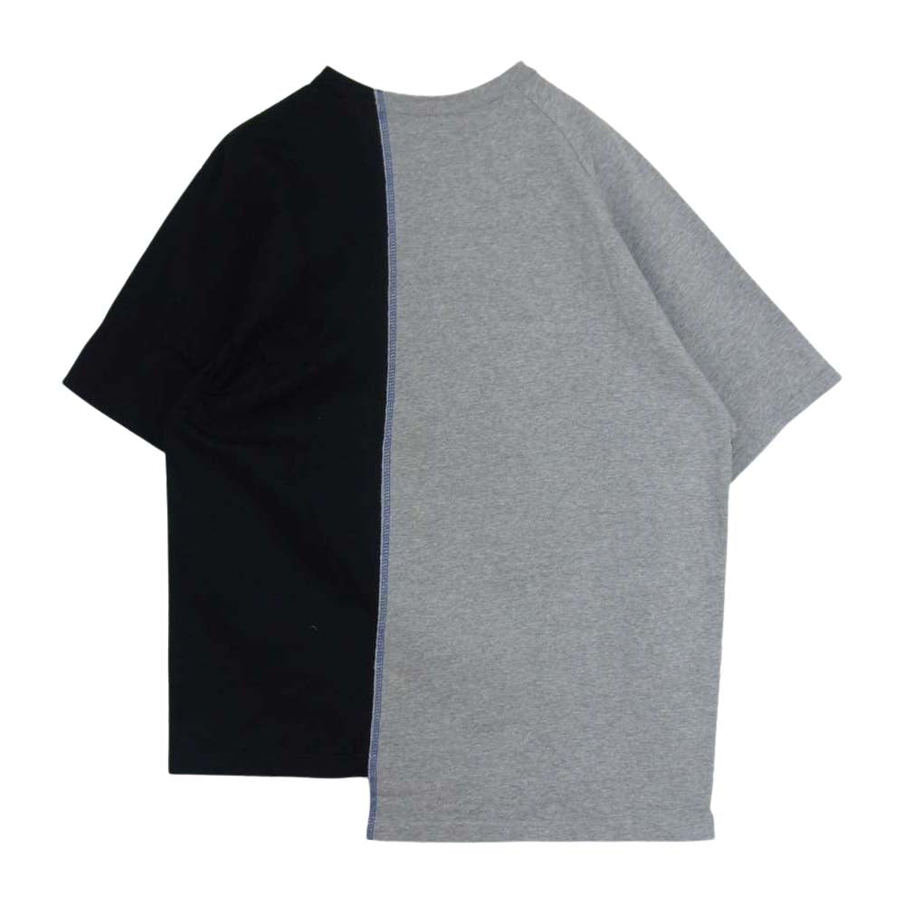 kolor カラー BEACON ビーコン 21SS  20SBM-T09234 ドッキング カットソー Tシャツ 半袖 ブラック系 3【美品】【中古】