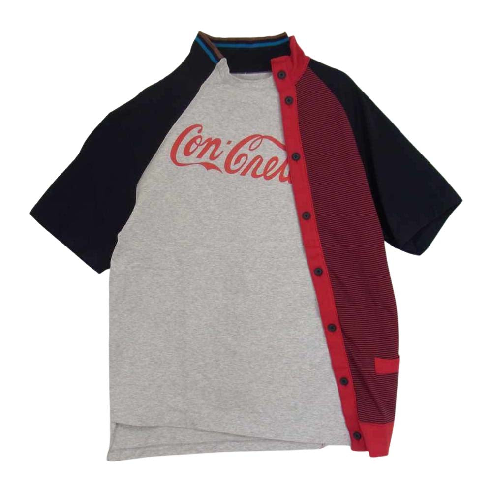 kolor カラー BEACON ビーコン 21SS 21SCM-T08204 ドッキング カットソー Tシャツ 半袖 ネイビー系 3【美品】【中古】