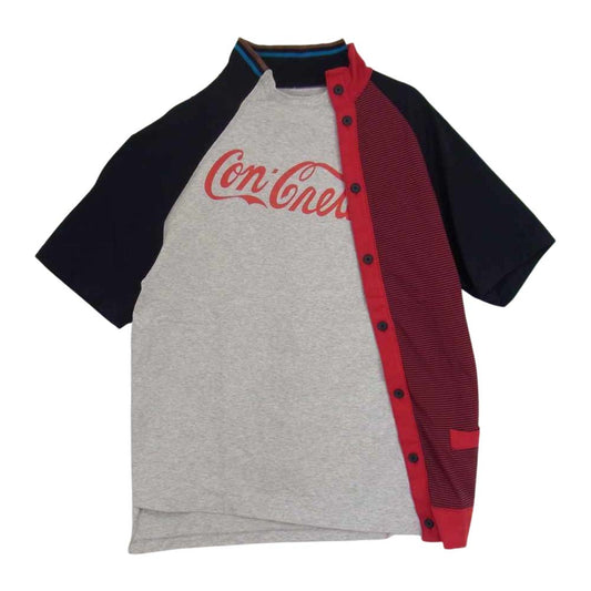 kolor カラー BEACON ビーコン 21SS 21SCM-T08204 ドッキング カットソー Tシャツ 半袖 ネイビー系 3【美品】【中古】