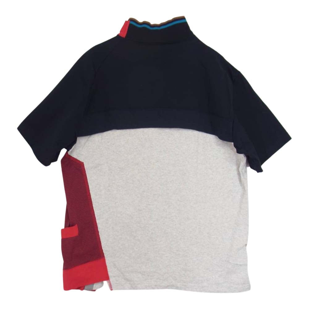 kolor カラー BEACON ビーコン 21SS 21SCM-T08204 ドッキング カットソー Tシャツ 半袖 ネイビー系 3【美品】【中古】