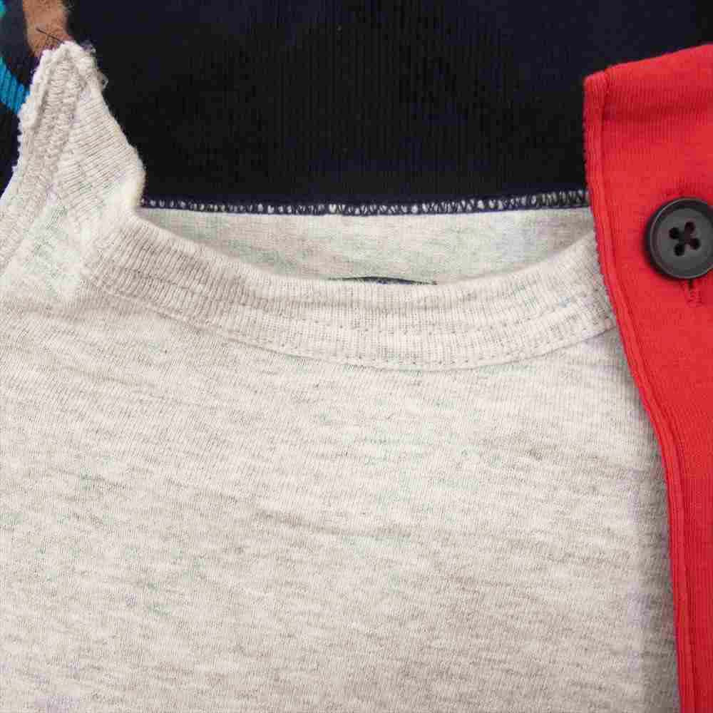 kolor カラー BEACON ビーコン 21SS 21SCM-T08204 ドッキング カットソー Tシャツ 半袖 ネイビー系 3【美品】【中古】