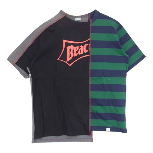kolor カラー BEACON ビーコン 21SS 21SBM-T04240 ドッキング カットソー Tシャツ 半袖 ブラック系 3【美品】【中古】