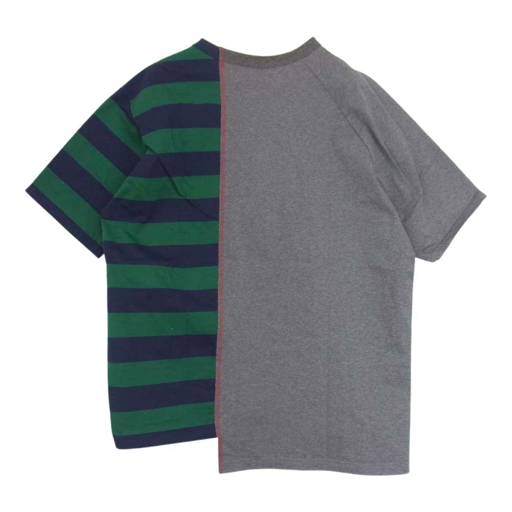 kolor カラー BEACON ビーコン 21SS 21SBM-T04240 ドッキング カットソー Tシャツ 半袖 ブラック系 3【美品】【中古】