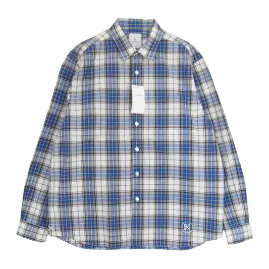 uniform experiment ユニフォームエクスペリメント UE-220028 BIG REGULAR COLLAR SHIRT ビッグ レギュラー カラー シャツ ブルー系 4【新古品】【未使用】【中古】