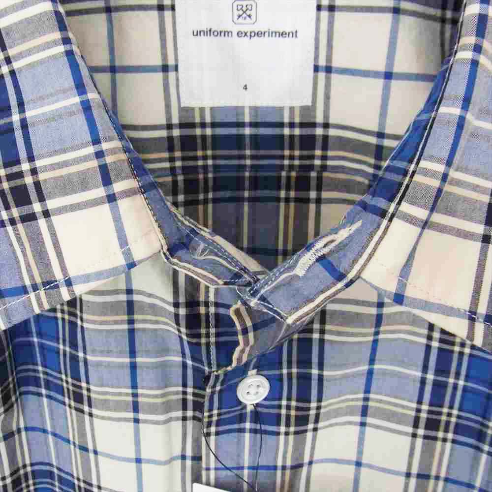 uniform experiment ユニフォームエクスペリメント UE-220028 BIG REGULAR COLLAR SHIRT ビッグ レギュラー カラー シャツ ブルー系 4【新古品】【未使用】【中古】
