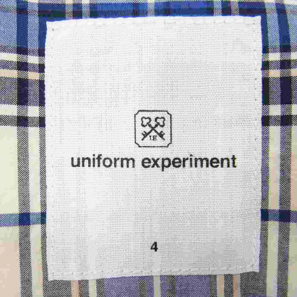 uniform experiment ユニフォームエクスペリメント UE-220028 BIG REGULAR COLLAR SHIRT ビッグ レギュラー カラー シャツ ブルー系 4【新古品】【未使用】【中古】