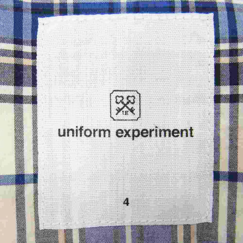 uniform experiment ユニフォームエクスペリメント UE-220028 BIG REGULAR COLLAR SHIRT ビッグ  レギュラー カラー シャツ ブルー系 4【新古品】【未使用】【中古】