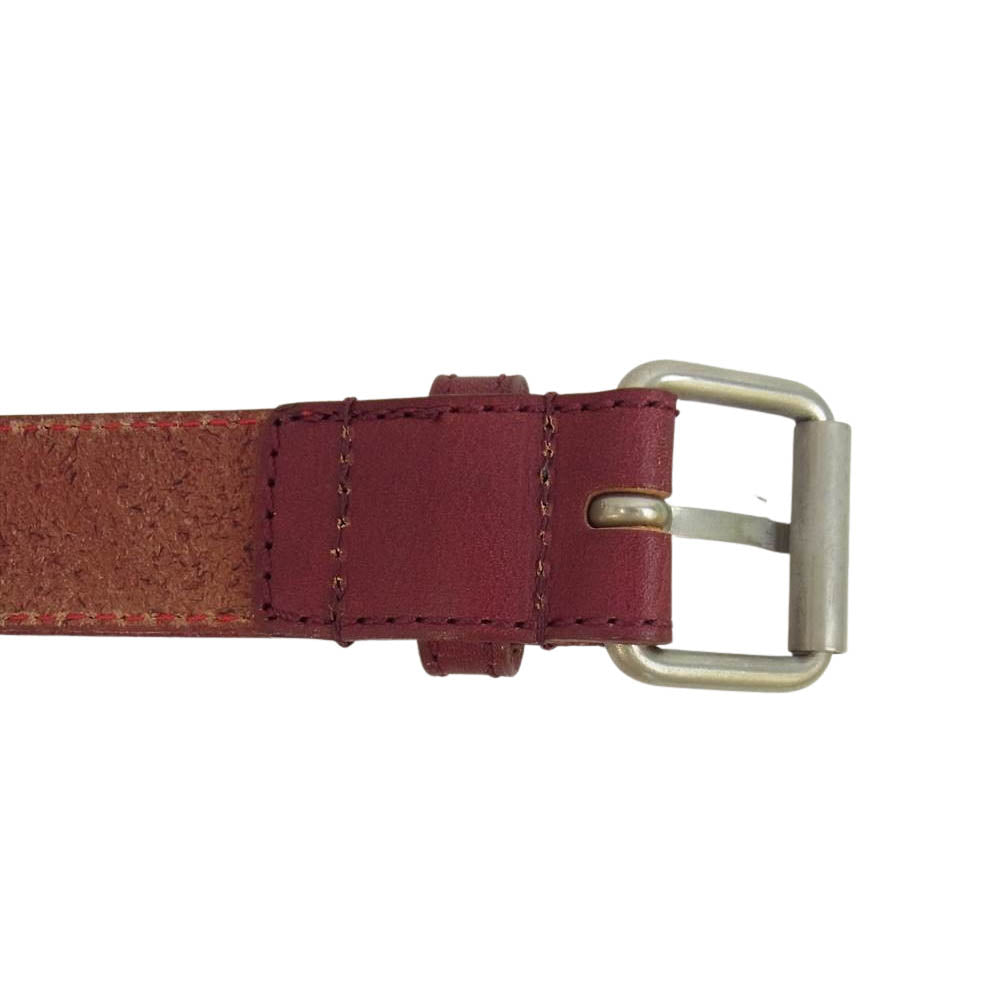 COMME des GARCONS コムデギャルソン HOMME PLUS オム プリュス レザーベルト レッド系【中古】