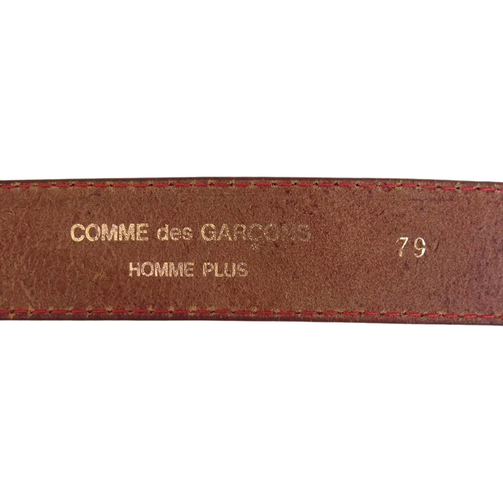 COMME des GARCONS コムデギャルソン HOMME PLUS オム プリュス レザーベルト レッド系【中古】