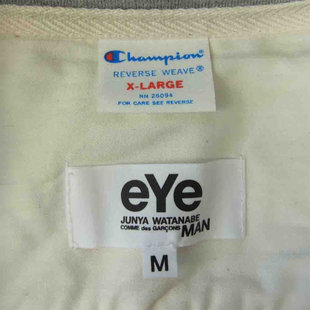 JUNYA WATANABE COMME des GARCONS MAN ジュンヤワタナベコムデギャルソンマン eye Champion チャンピオン AD2014 WO-T917 解体再構築 ジップパーカー グレー系 M【美品】【中古】