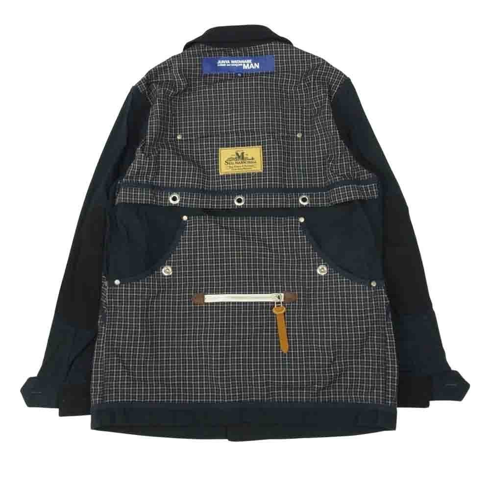 JUNYA WATANABE COMME des GARCONS MAN ジュンヤワタナベコムデギャルソンマン WM-J401 Seil Marschall リバーシブル コットンウェザー パラフィン ジャケット ネイビー系 XS【極上美品】【中古】