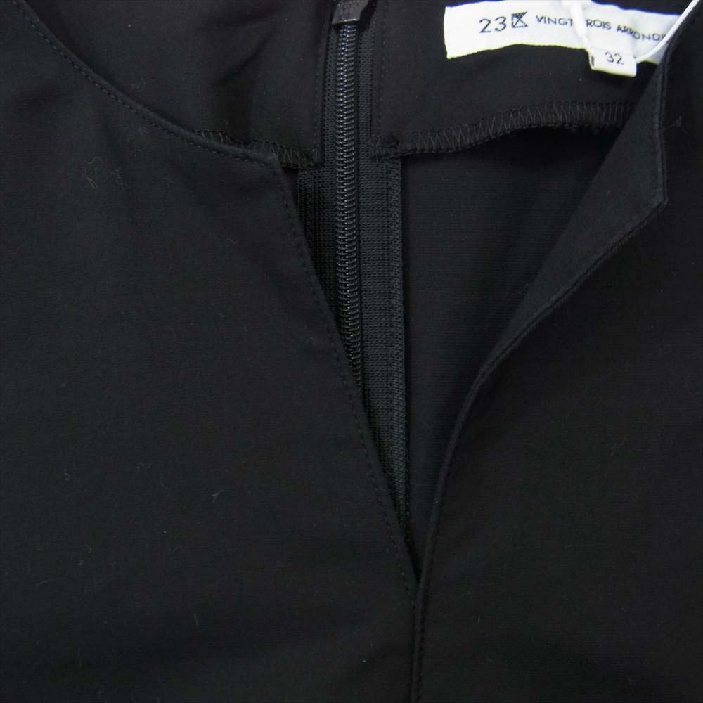 23ku 23区 ノースリーブ ワンピース  ブラック系 32【新古品】【未使用】【中古】