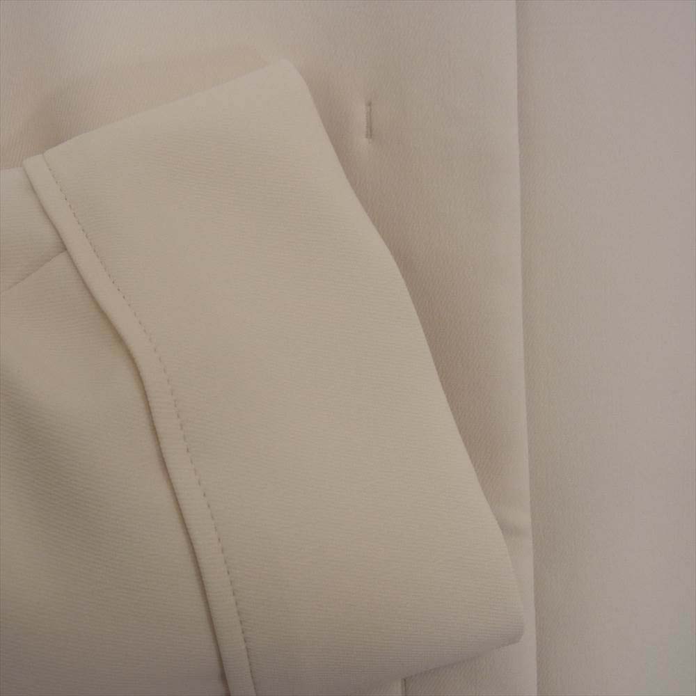 アンタイトル 135-94200 レーヌモッサー ノーカラー ロング コート オフホワイト系 1【新古品】【未使用】【中古】