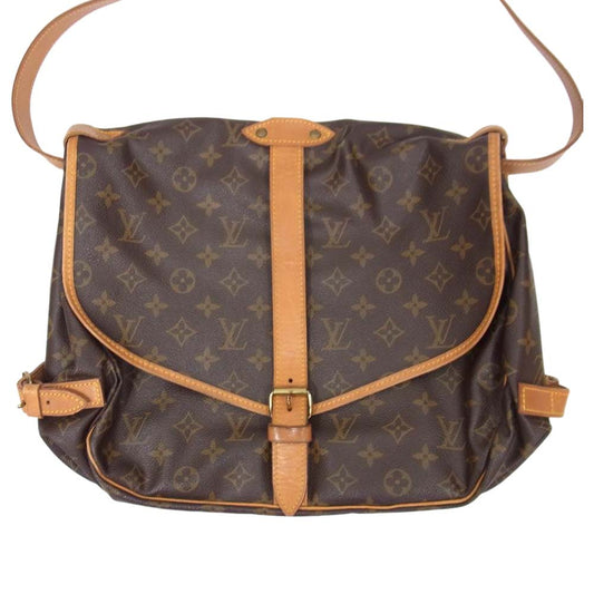 LOUIS VUITTON ルイ・ヴィトン M42254 モノグラム ソミュール 35 ブラウン系【中古】