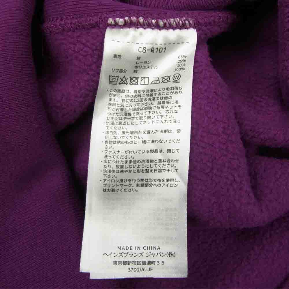 Champion チャンピオン 19AW C8-Q101 リバースウィーブ プルオーバー パーカー パープル系 S【中古】