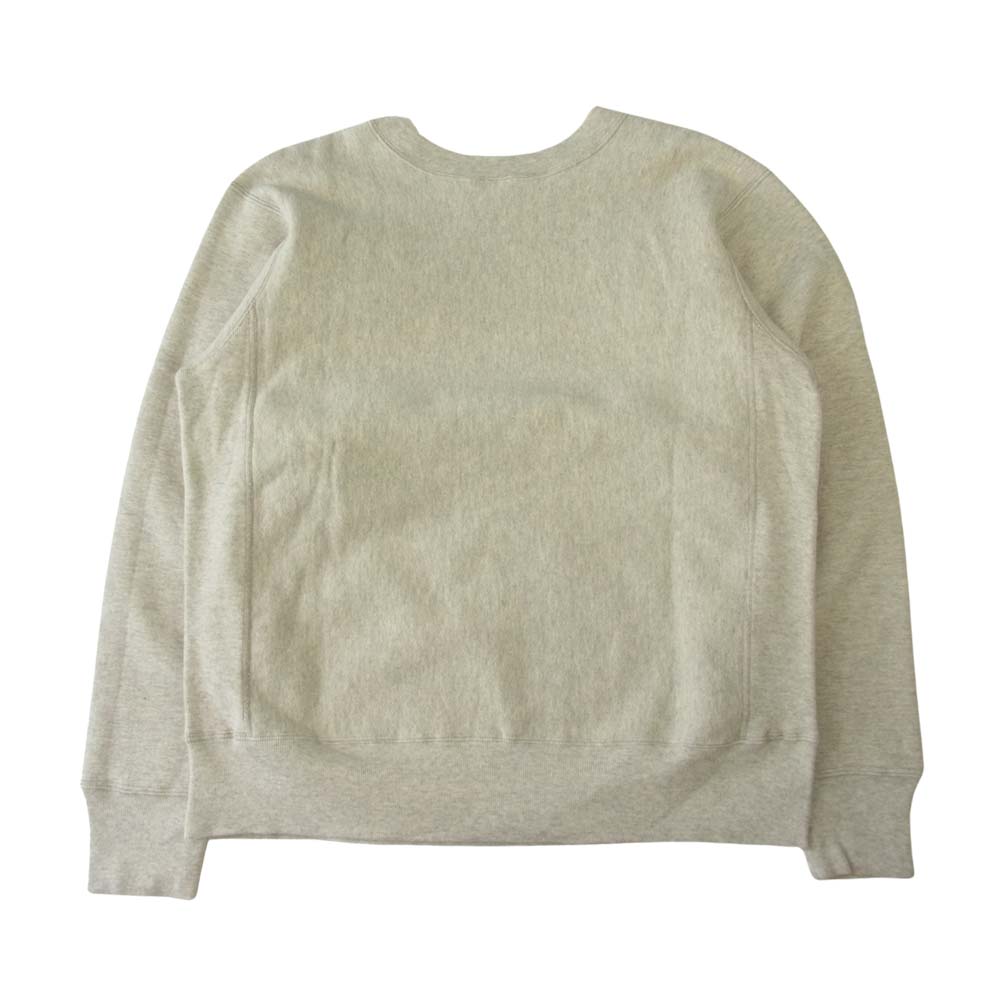 Champion チャンピオン 赤タグ ロゴ プリント リバースウィーブ スウェット トレーナー グレー系 L【中古】