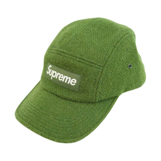 Supreme シュプリーム 16AW × HARRIS TWEED FEATHERWEIGHT WOOL CAMP CAP ハリスツイード フェザーウェイト ウール キャンプ キャップ グリーン系【中古】