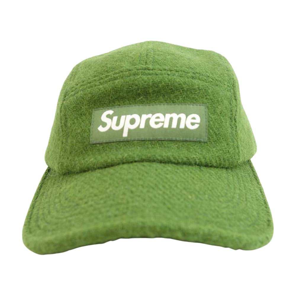 Supreme シュプリーム 16AW × HARRIS TWEED FEATHERWEIGHT WOOL CAMP CAP ハリスツイード フェザーウェイト ウール キャンプ キャップ グリーン系【中古】