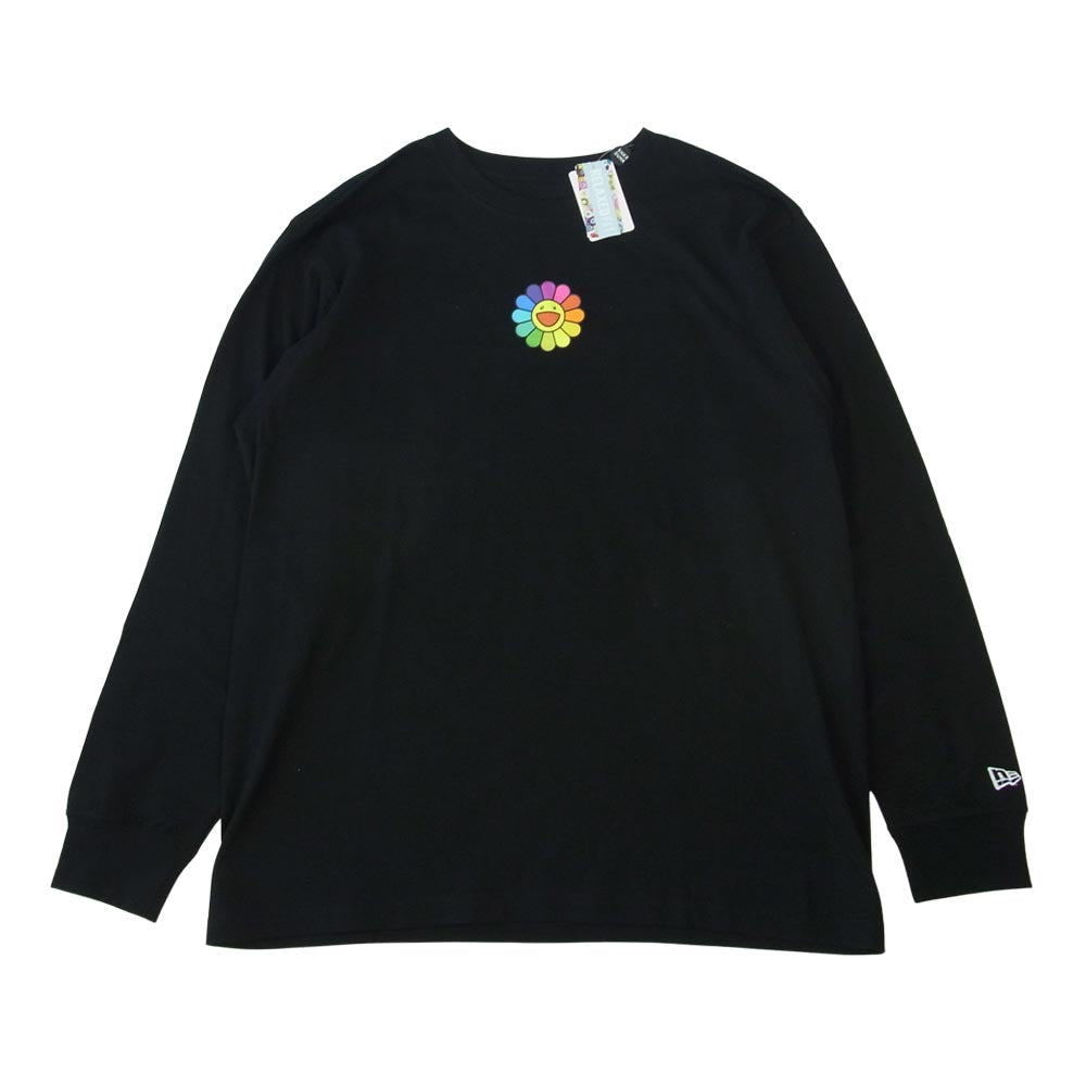 NEW ERA ニューエラ 13082100 × 村上隆 TAKASHI MURAKAMI L/S RELAXED COTTON TEE 長袖 Ｔシャツ ブラック系 M【美品】【中古】