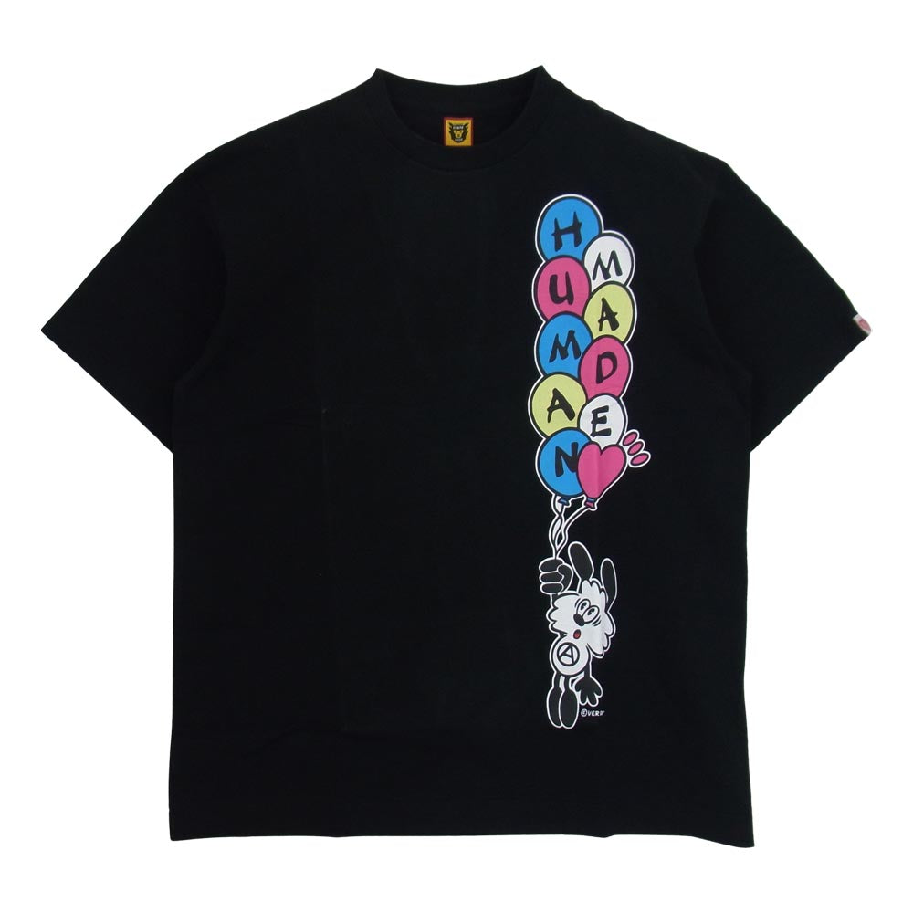 HUMAN MADE ヒューマンメイド XX23TE001 ×VERDY ヴェルディ Vick S/S T-SHIRT プリント 半袖 Tシャツ L ブラック系 L【美品】【中古】