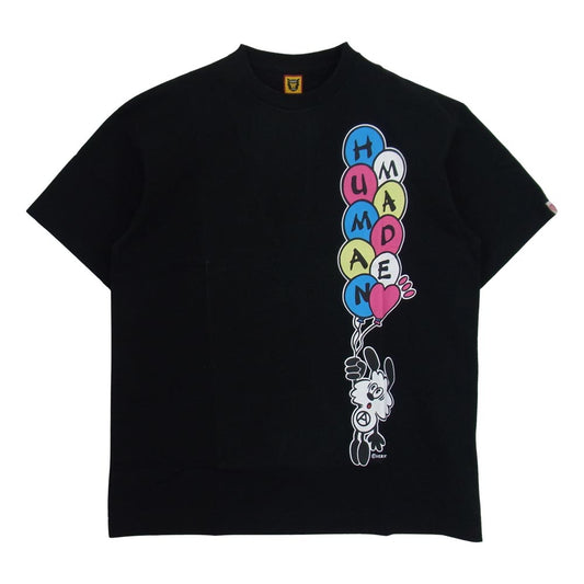 HUMAN MADE ヒューマンメイド XX23TE001 ×VERDY ヴェルディ Vick S/S T-SHIRT プリント 半袖 Tシャツ L ブラック系 L【美品】【中古】