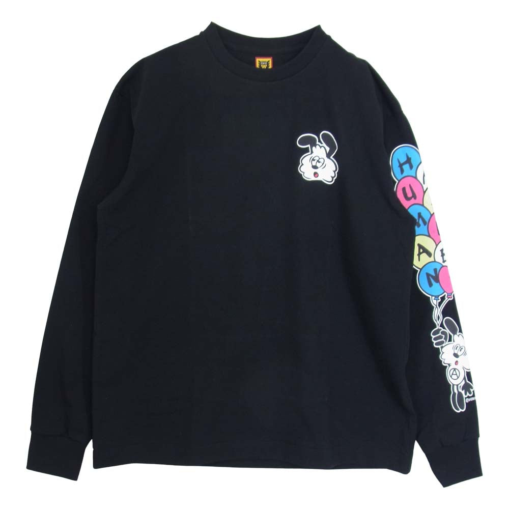 HUMAN MADE ヒューマンメイド XX23TE001 ×VERDY ヴェルディ Vick S/S T-SHIRT プリント Tシャツ L ブラック系 L【美品】【中古】