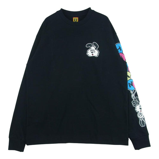 HUMAN MADE ヒューマンメイド XX23CS003 VERDY ヴェルディ Vick Long Sleeve T-SHIRT 袖プリント 長袖 Tシャツ ブラック系 M【美品】【中古】
