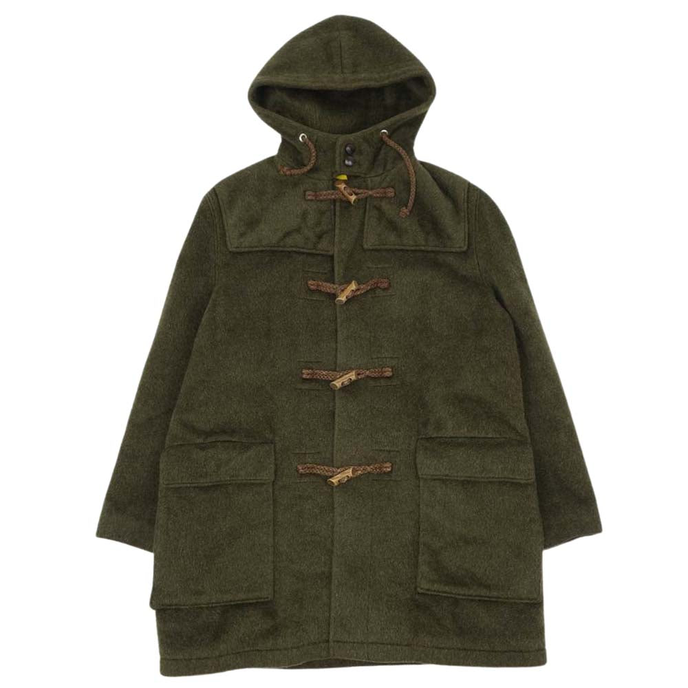 ヒルマー モヘア混 ウール ダッフル コート モスグリーン系【中古】