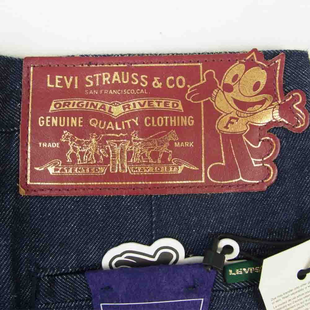 Levi's リーバイス A1231-0000 × FELIX THE CAT フェリックス PLEAT HIGH LOOSE デニムパンツ インディゴブルー系 24【中古】