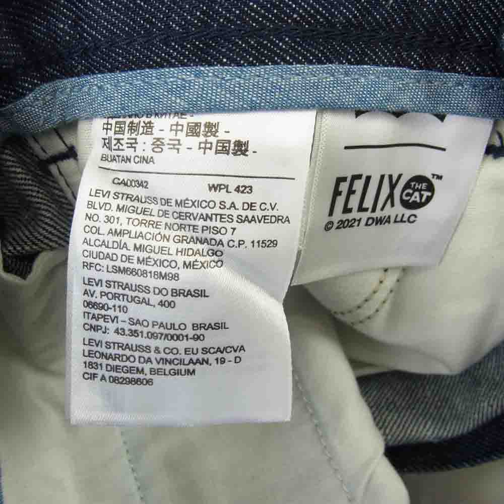 Levi's リーバイス A1231-0000 × FELIX THE CAT フェリックス PLEAT HIGH LOOSE デニムパンツ インディゴブルー系 24【中古】